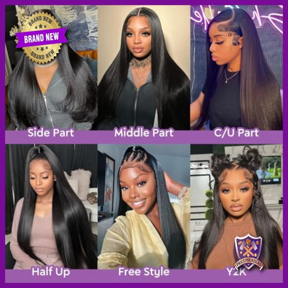 13x6 HD Lace Front Human Hair Wig 200% Density Long Straight main image 4